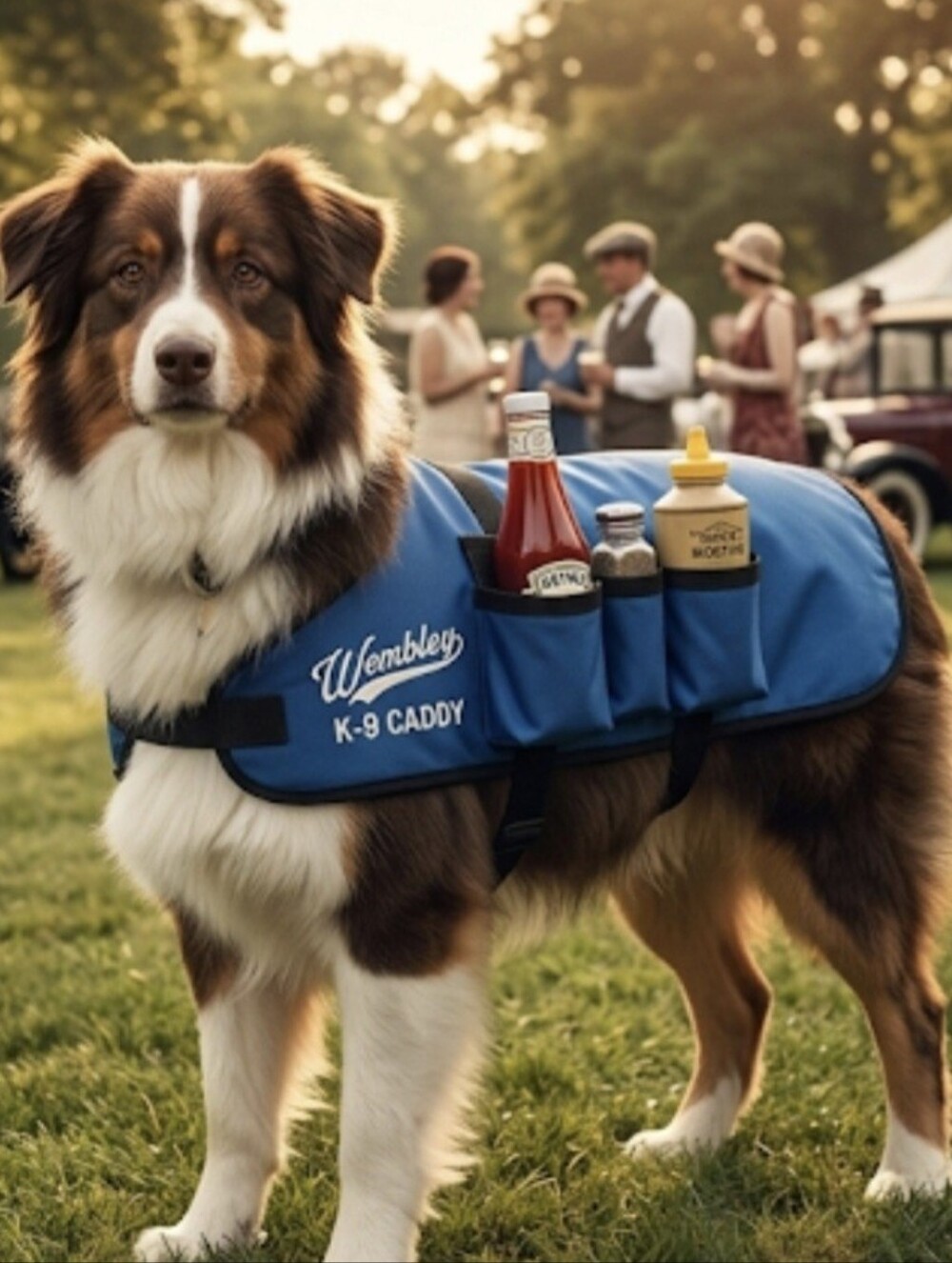 Wembley Condiment K-9 Caddy — Blue Dog Vest *New- Open Box For Sizes L and XL